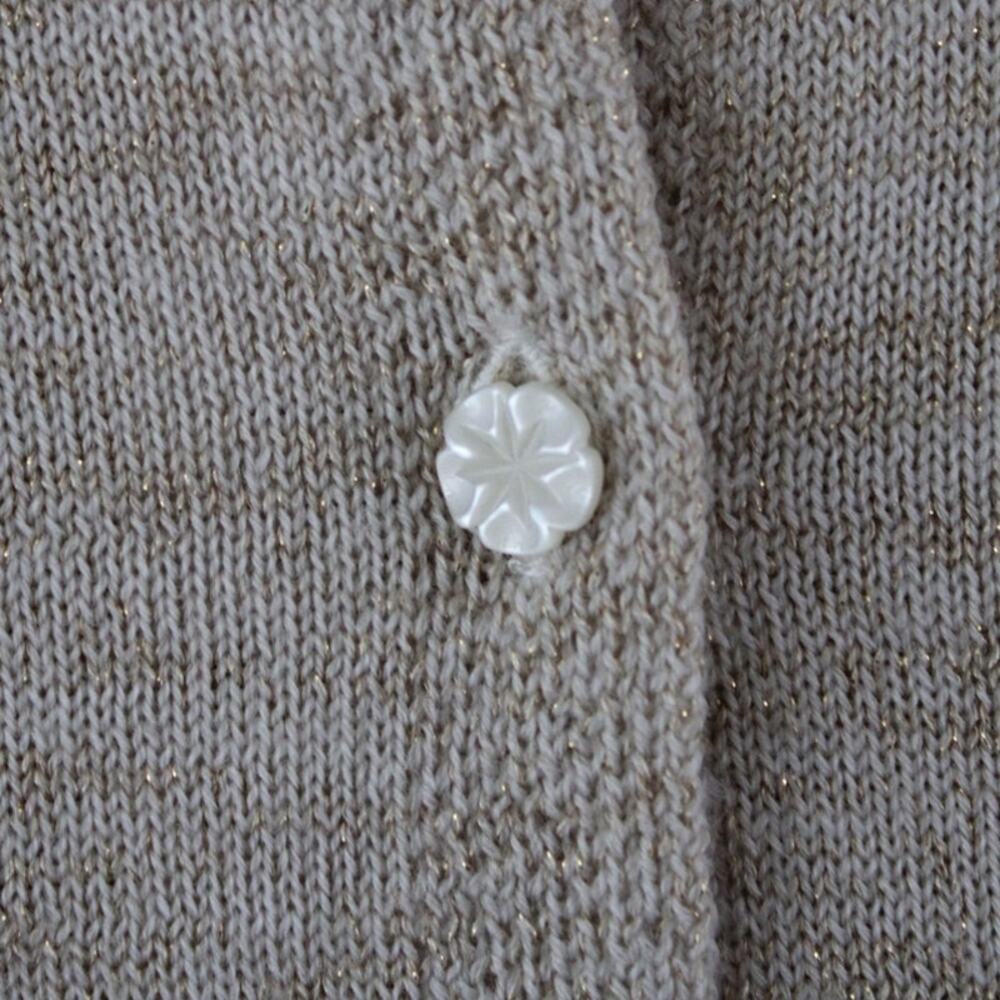 NWT Bonpoint Button Front Wool Mohair Long Sleeve Cardigan Sweater Neutral 12 - Picture 4 of 8